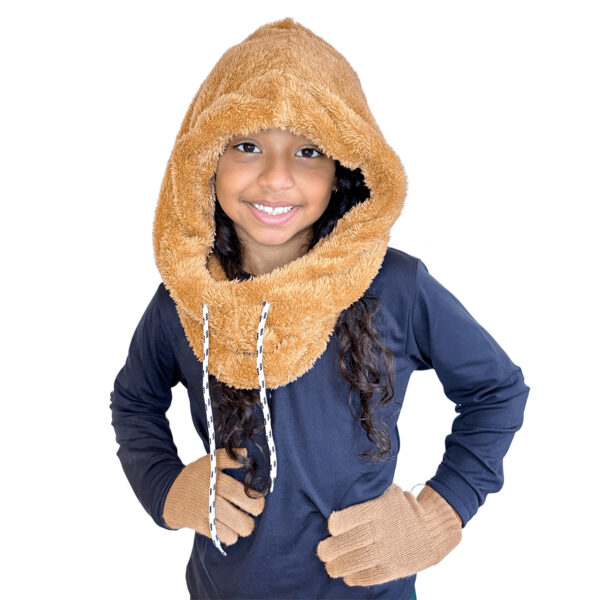 CAPUFANDA + GUANTES CARAMEL - Imagen 2
