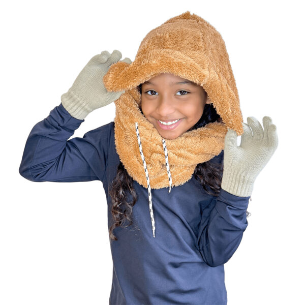 CAPUFANDA + GUANTES CARAMEL - Imagen 3