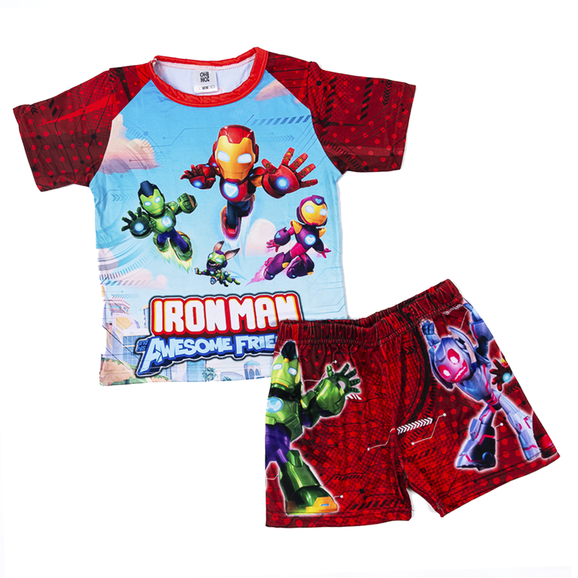PIJAMA CORTO IRONMAN Y SUS AMIGOS