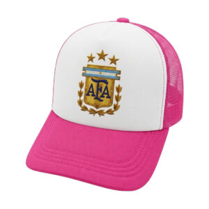 GORRA FUCSIA SIMIL BORDADO AFA PACK X 6